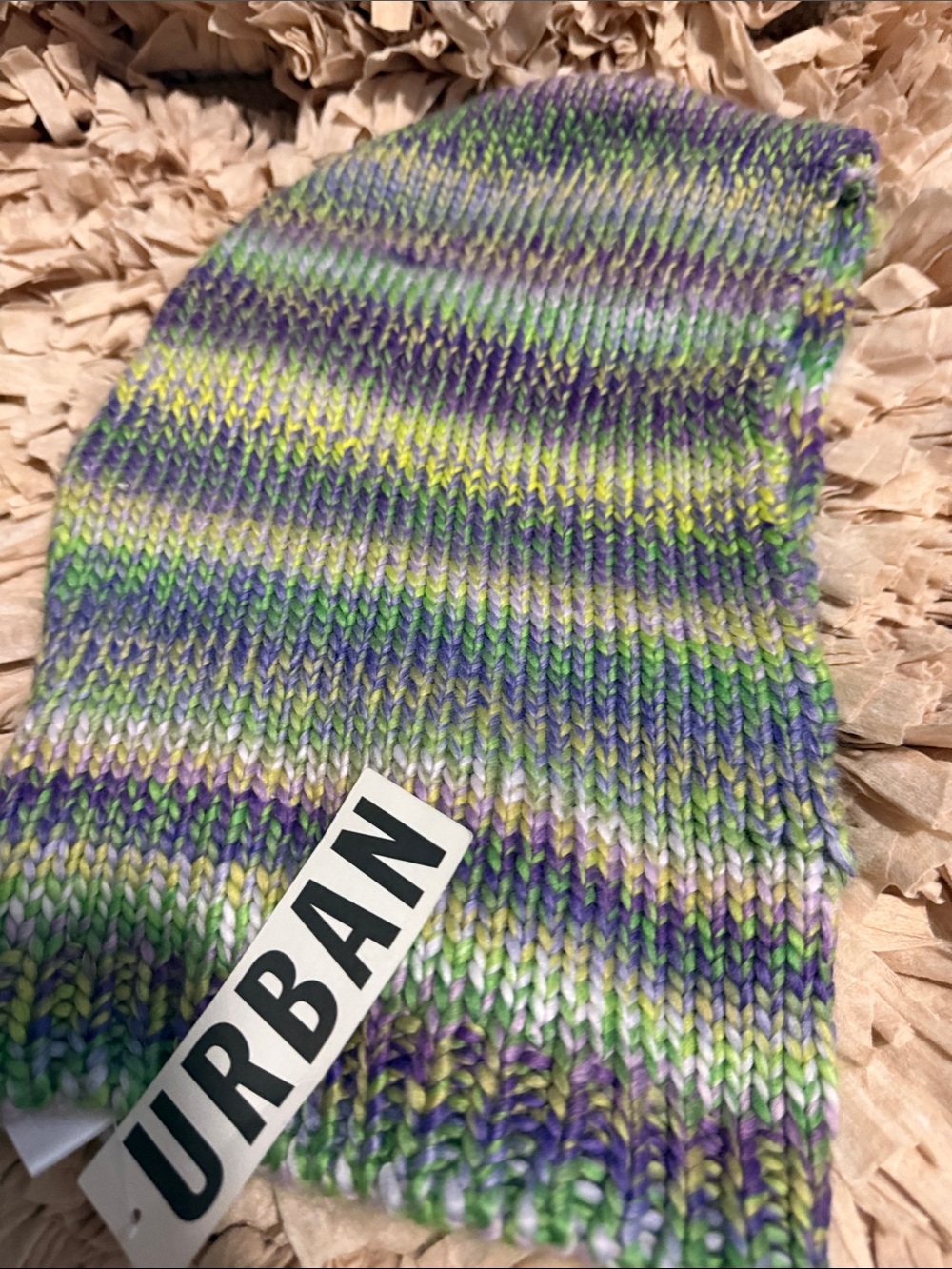Urban Knit Balaclava in Purple, Green & Yellow